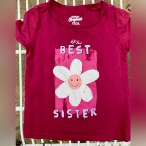 OshKosh “The Best Sister” Magenta T-Shirt 3T
